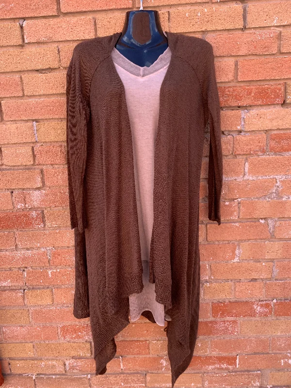 Long Cardigan in Brown