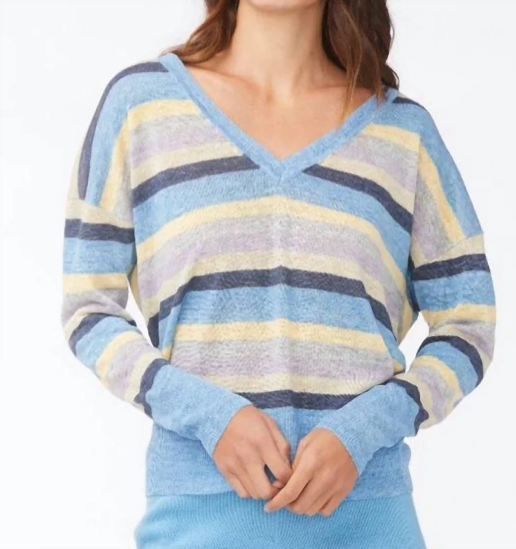 Mae Sweater In Multi Stripe Sweater