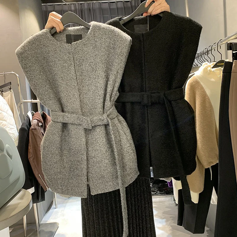 Wholesale 2022 Autumn and Winter Korean Fashion Casual Loose Ladies Casual Vest Sleeveless Woolen Vest