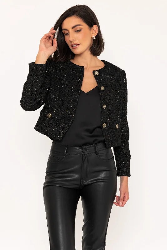 Black Tweed Jacket With Lurex