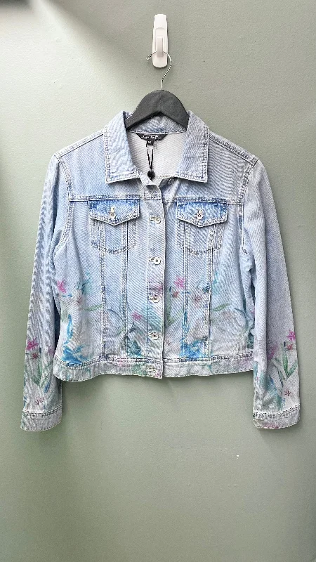 * Charlie B Floral Printed Denim Jacket