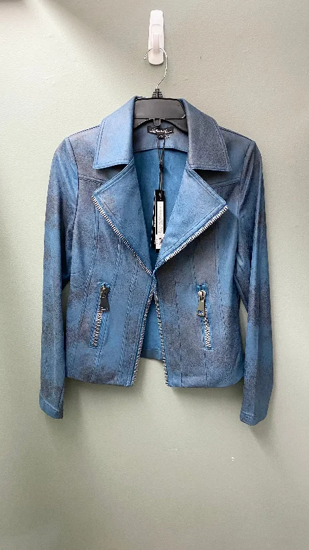 * Charlie B Faux Leather Moto Jacket - Peacock