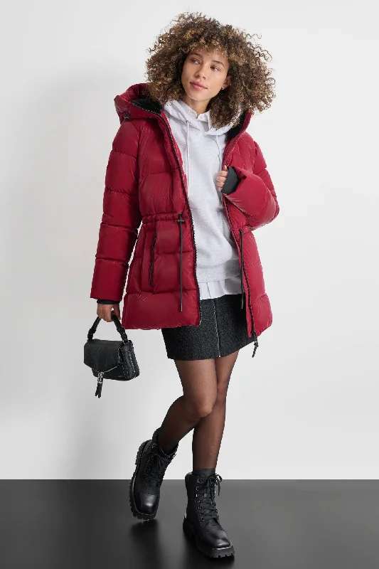 MID LENGTH LUSH PUFFER JACKET