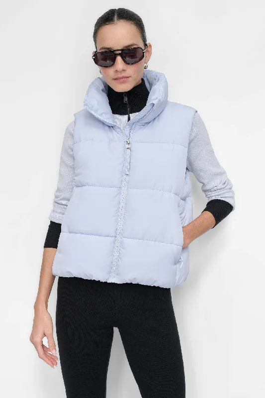 MOCK NECK PUFFER VEST