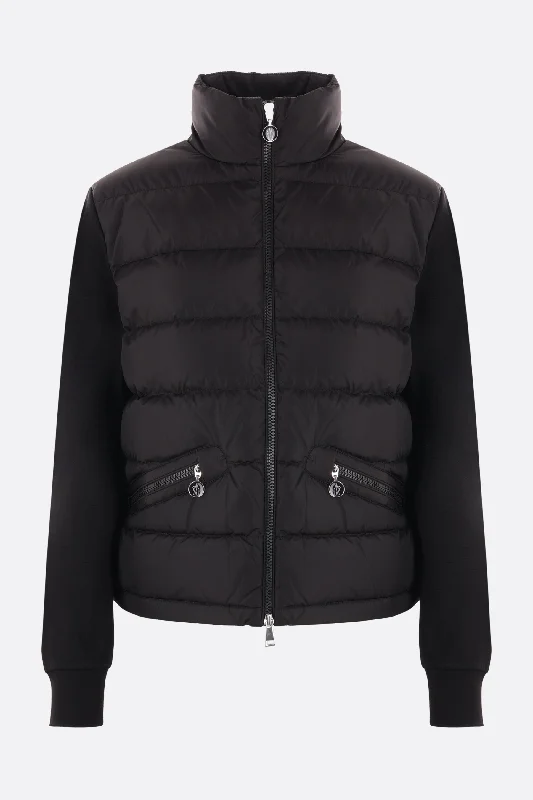 jersey and nylon down jacket