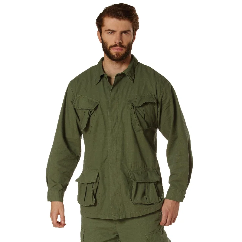 Rothco Mens Vintaged Vietnam Military Fatigue Shirt