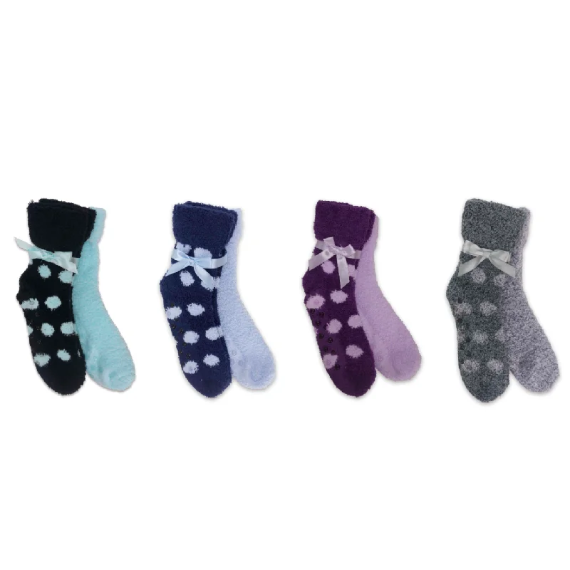 BUY ONE GET ONE FREE 2-Pair Soft Polka Dot Therapeutic Spa Socks