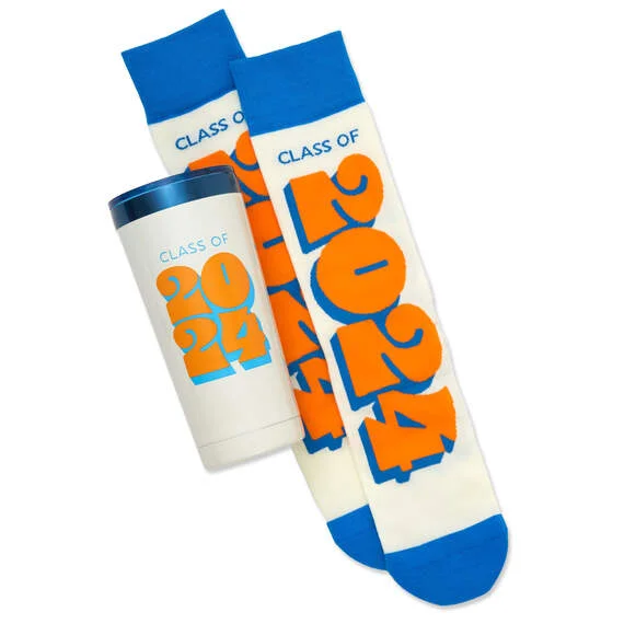 Hallmark Class of 2024 Travel Mug and Socks Bundle