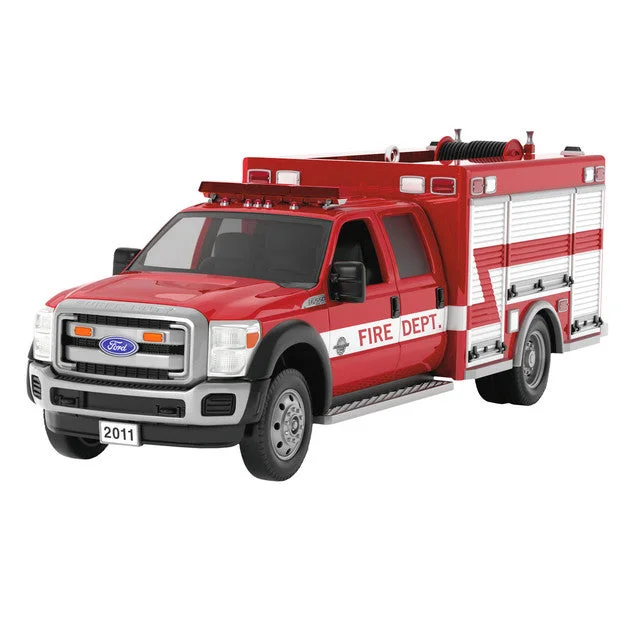 Hallmark 2024 Fire Brigade 2011 Ford F-550 Fire Engine Ornament With Light