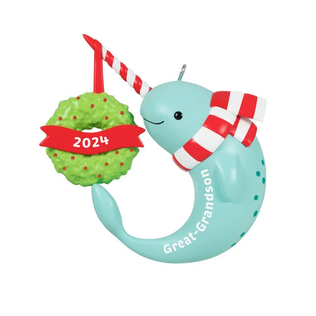 Hallmark 2024 Great-Grandson Narwhal Ornament