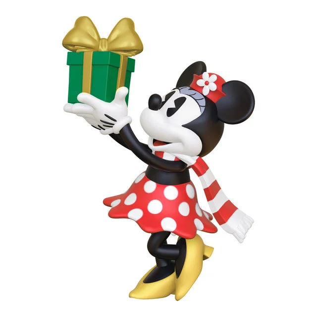 Hallmark 2024 Mini Disney Minnie Mouse Minnie's Special Delivery Ornament, 1.31"