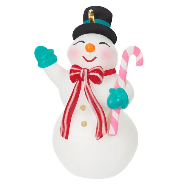 Hallmark 2024 Mini Nostalgic Snowman Ornament, 1.45"