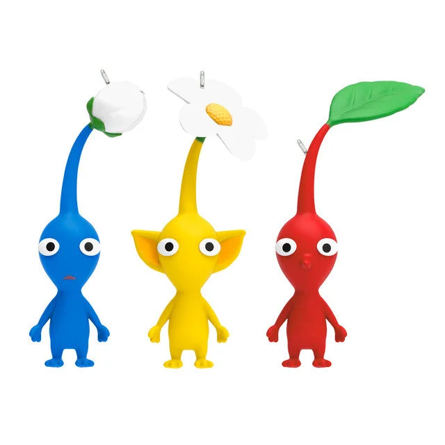 Hallmark 2024 Nintendo Pikmin™ Red, Yellow, and Blue Pikmin Ornaments, Set of 3