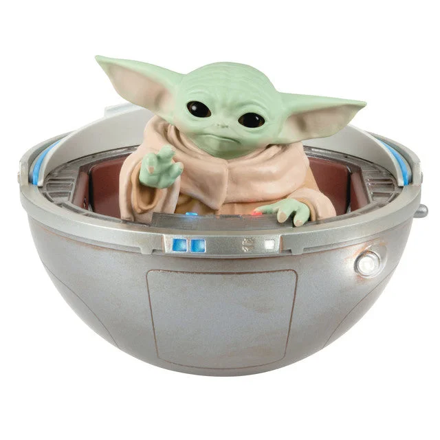 Hallmark 2024 Star Wars: The Mandalorian™ Grogu™ in Hovering Pram Ornament With Light, Sound and Motion