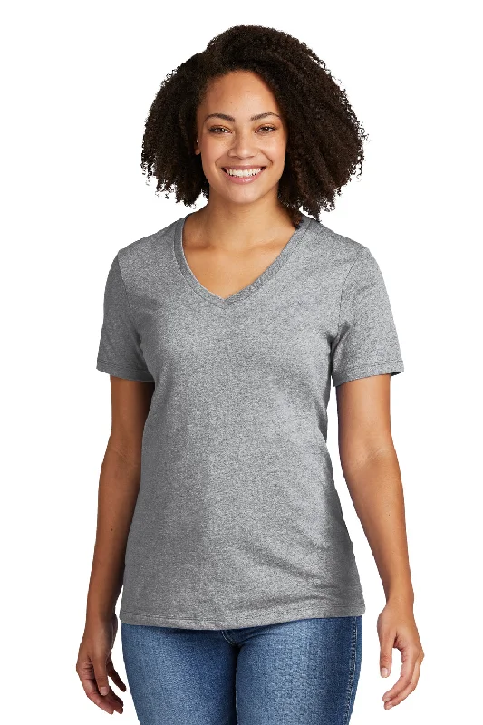 Allmade Womens Recycled Short Sleeve V-Neck T-Shirt - Heather Remade Grey