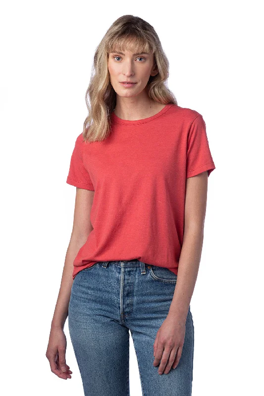 Alternative Womens Modal Short Sleeve Crewneck T-Shirt - Faded Red