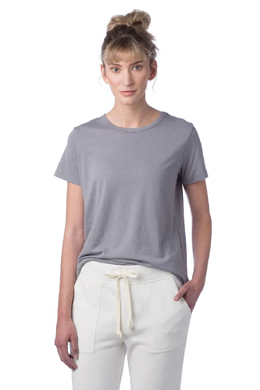 Alternative Womens Modal Short Sleeve Crewneck T-Shirt - Nickel Grey