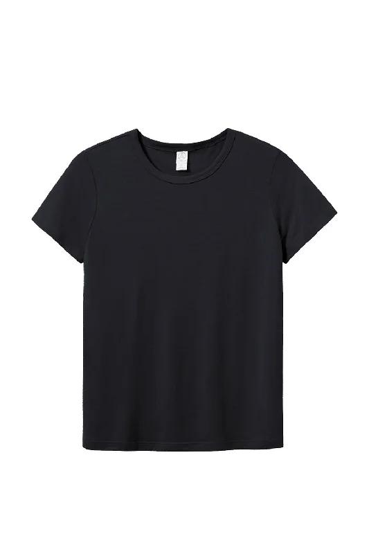 Alternative Womens Modal Short Sleeve Crewneck T-Shirt - True Black