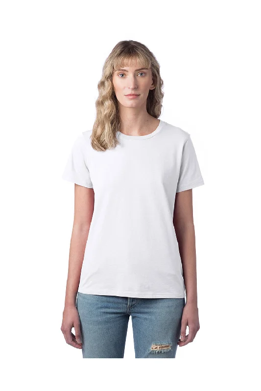 Alternative Womens Her Go-To Short Sleeve Crewneck T-Shirt - White