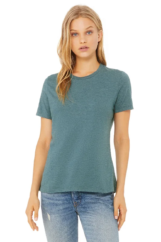 Bella + Canvas Womens CVC Short Sleeve Crewneck T-Shirt - Heather Deep Teal