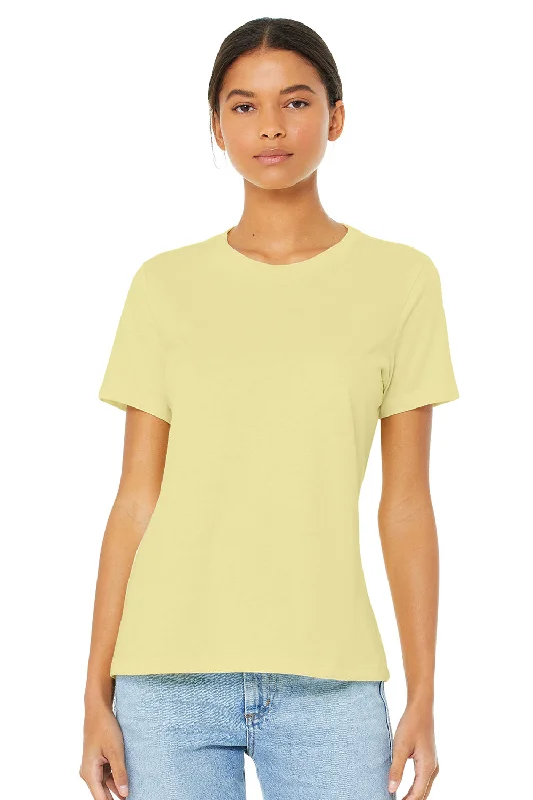 Bella + Canvas Womens CVC Short Sleeve Crewneck T-Shirt - Heather French Vanilla