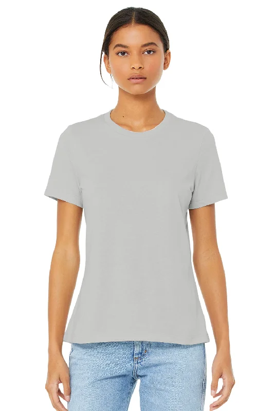 Bella + Canvas Womens CVC Short Sleeve Crewneck T-Shirt - Heather Silver Grey