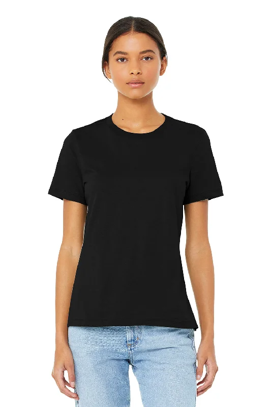 Bella + Canvas Womens CVC Short Sleeve Crewneck T-Shirt - Solid Black