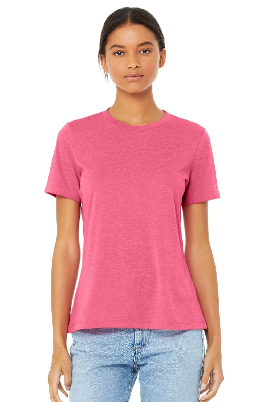 Bella + Canvas Womens Short Sleeve Crewneck T-Shirt - Charity Pink