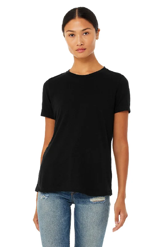 Bella + Canvas Womens Short Sleeve Crewneck T-Shirt - Solid Black