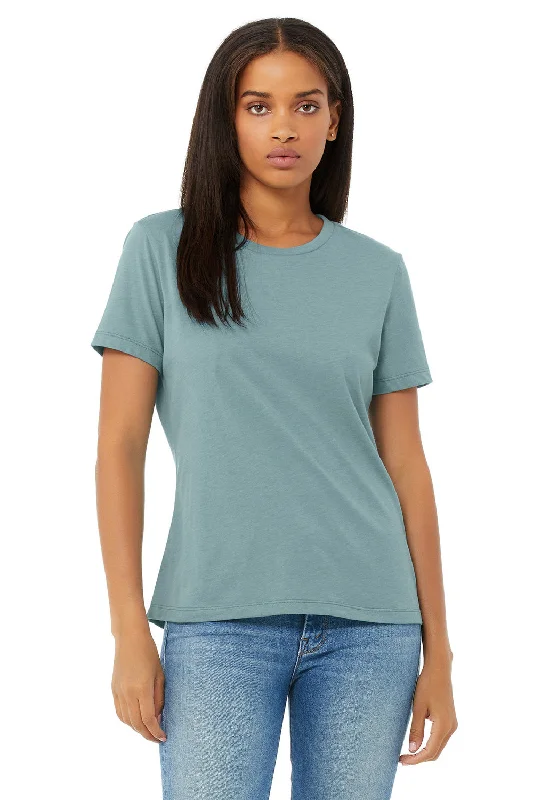 Bella + Canvas Womens CVC Short Sleeve Crewneck T-Shirt - Heather Blue Lagoon