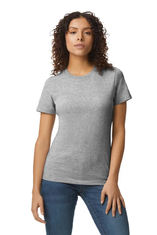 Gildan Womens Softstyle Short Sleeve Crewneck T-Shirt - Sport Grey