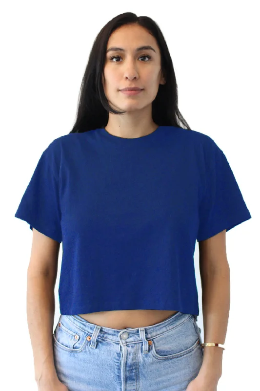 Next Level Womens Ideal Crop Short Sleeve Crewneck T-Shirt - Royal Blue