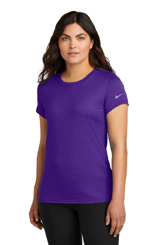 Nike Womens rLegend Dri-Fit Moisture Wicking Short Sleeve Crewneck T-Shirt - Court Purple