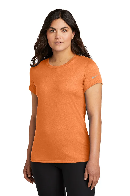 Nike Womens rLegend Dri-Fit Moisture Wicking Short Sleeve Crewneck T-Shirt - Desert Orange