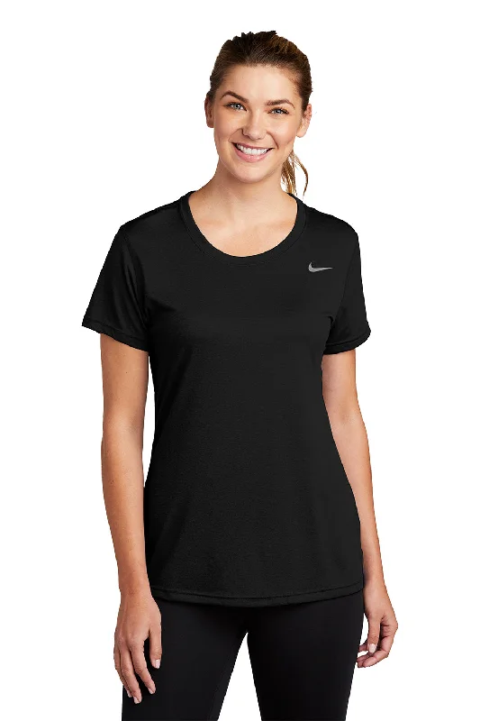 Nike Womens Team rLegend Dri-Fit Moisture Wicking Short Sleeve Crewneck T-Shirt - Black