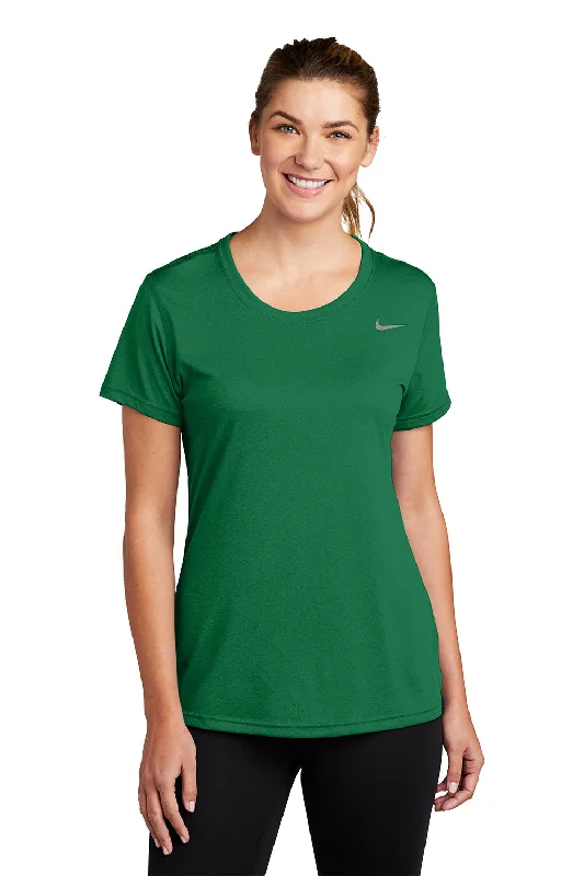 Nike Womens Team rLegend Dri-Fit Moisture Wicking Short Sleeve Crewneck T-Shirt - Gorge Green