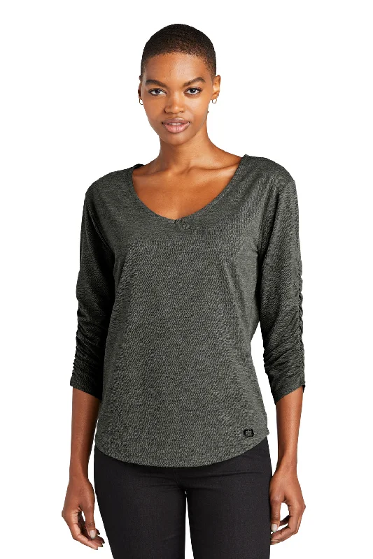 Ogio Womens Evolution Moisture Wicking 3/4 Sleeve V-Neck T-Shirt - Tarmac Grey