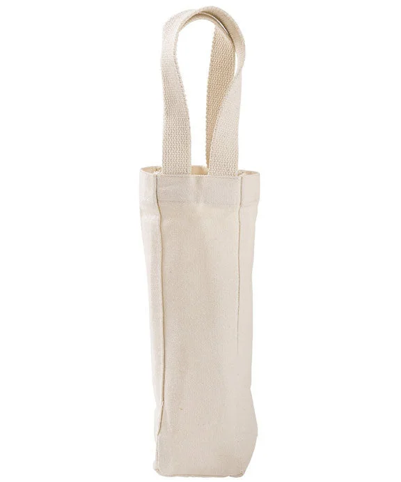 1725 - Liberty Bags Single Bottle Wine Tote Bag | Natural