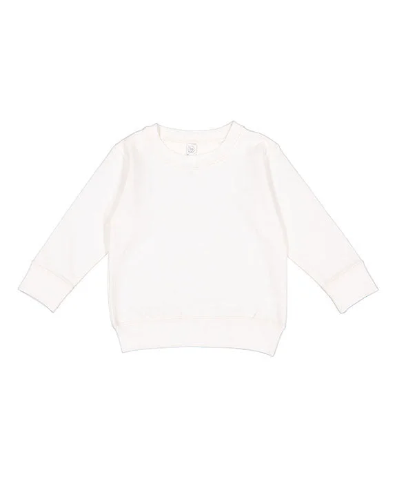 3317 - Rabbit Skins Toddler Fleece Sweatshirt | White