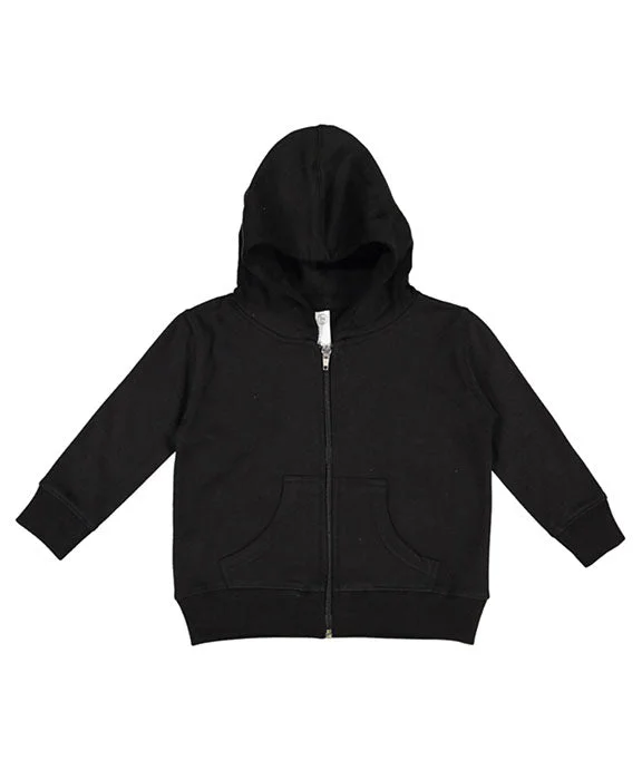 3346 - Rabbit Skins Toddler Zip Fleece Hoodie | Black