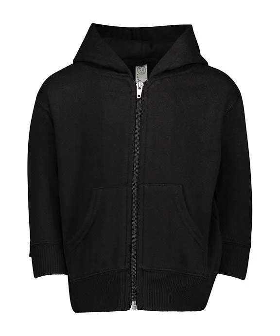 3446 - Rabbit Skins Infant Zip Fleece Hoodie | Black