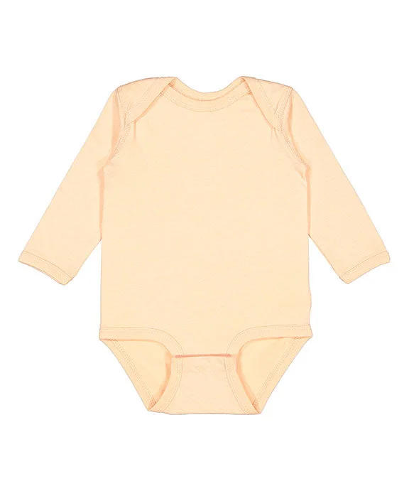 4421RS - Rabbit Skins Infant Long Sleeve Jersey Bodysuit | Peachy