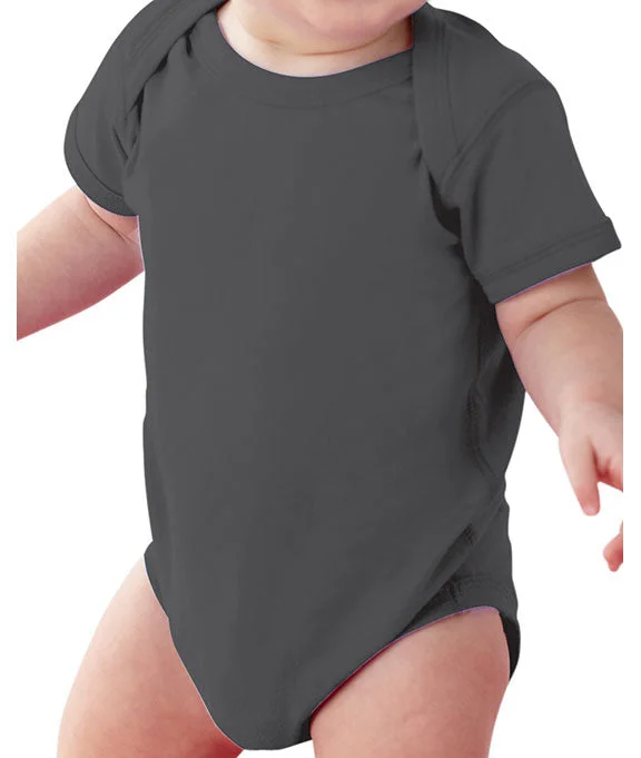 4424 - Rabbit Skins Infant Fine Jersey Lap-Shoulder Bodysuit | Charcoal