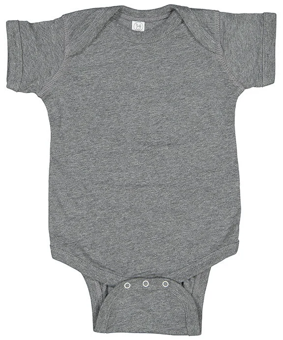 4424 - Rabbit Skins Infant Fine Jersey Lap-Shoulder Bodysuit | Granite Heather