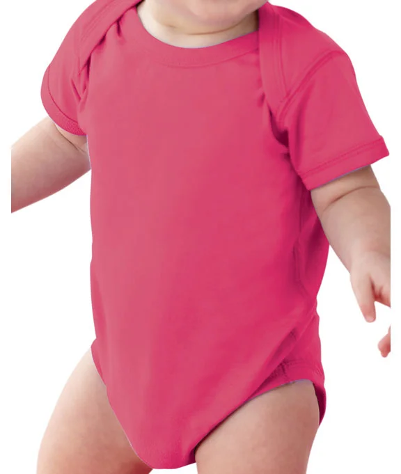 4424 - Rabbit Skins Infant Fine Jersey Lap-Shoulder Bodysuit | Hot Pink