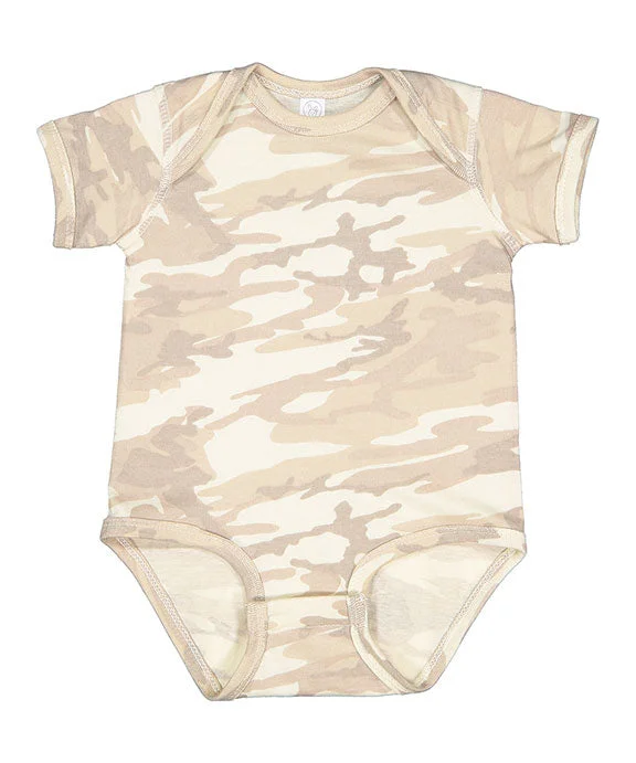 4424 - Rabbit Skins Infant Fine Jersey Lap-Shoulder Bodysuit | Natural Camo