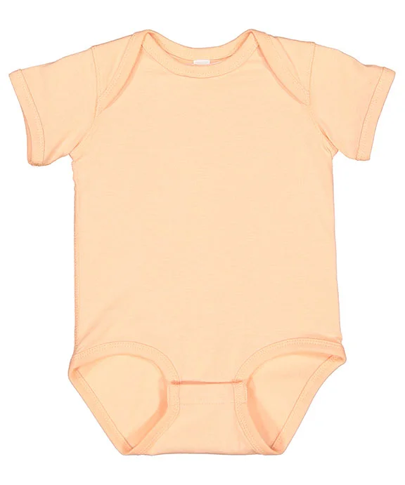 4424 - Rabbit Skins Infant Fine Jersey Lap-Shoulder Bodysuit | Peachy