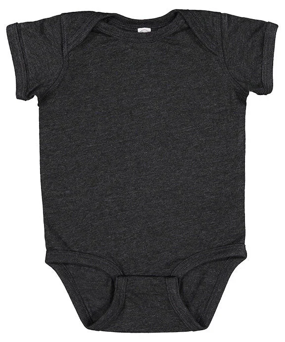 4424 - Rabbit Skins Infant Fine Jersey Lap-Shoulder Bodysuit | Vintage Smoke