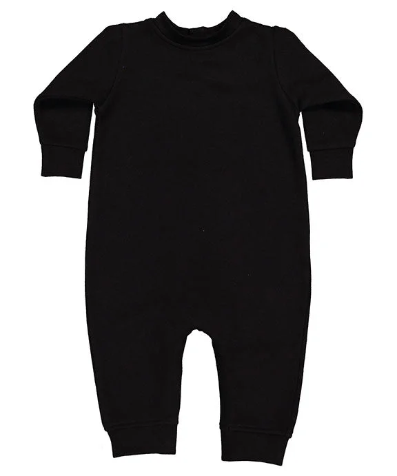 4447 - Rabbit Skins Infant Fleece One-Piece Bodysuit | Black