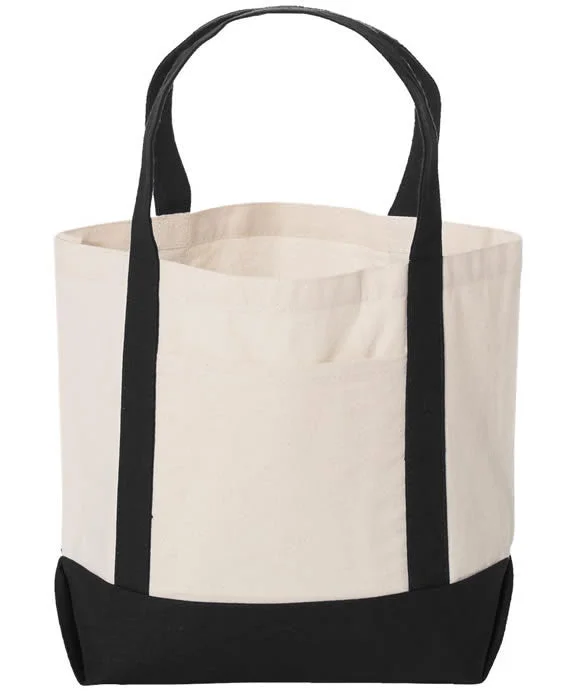 8867 - Liberty Bags Seaside Cotton Canvas Tote Bag | Black